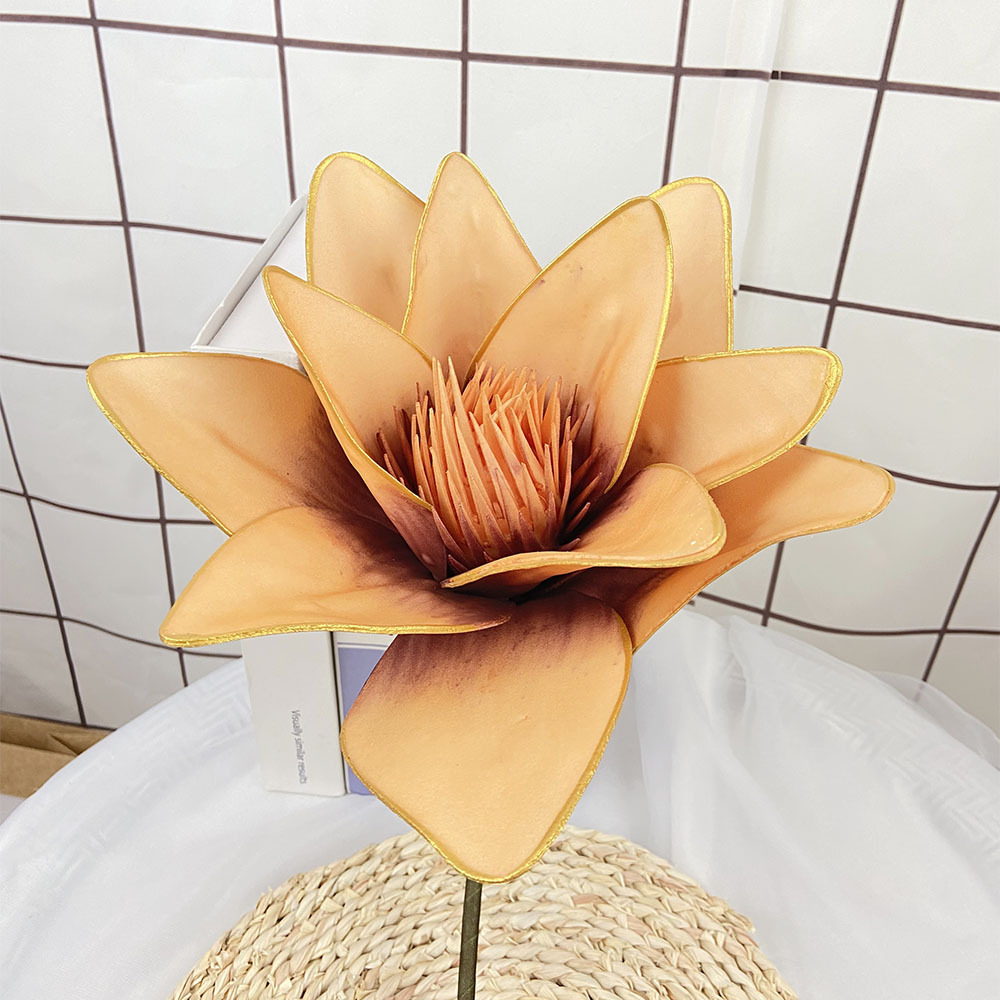 PE Foam Flower Living Room Decoration Artificial Magnolia Wedding Background Flower Window Display Decorations Manufacturer Direct Sale