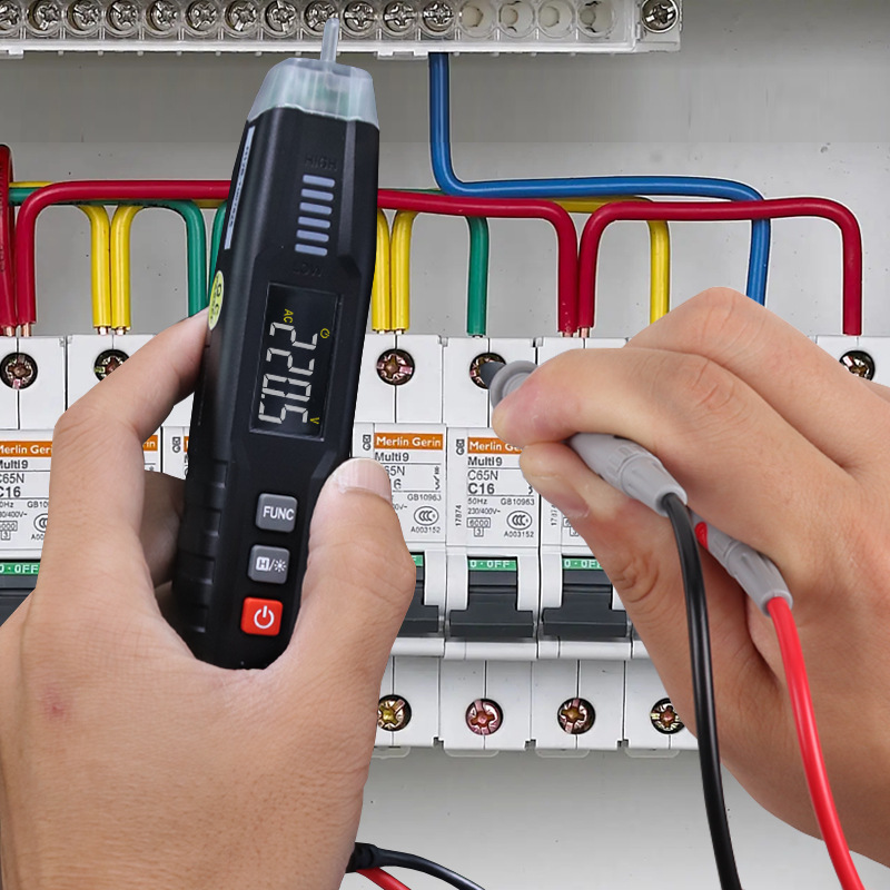 HABOTEST华博HT122多功能测电笔相序检测数字表笔式万用表