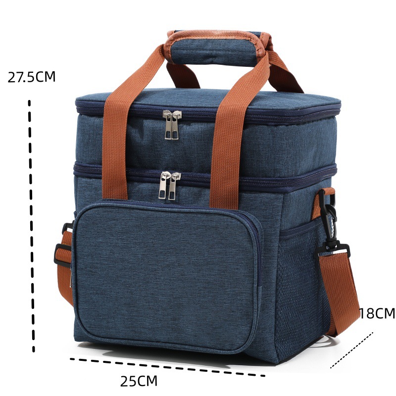 Bolsa de picnic transfronteriza bolsa de almacenamiento de alimentos de camping al aire libre bolsa de almuerzo portátil de gran capacidad bolsa de almuerzo para llevar comida bolsa de almuerzo