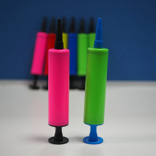 Plastic balloon inflator convenient push-type small plastic air pump plastic PP environmental swimming ring inflator wholesale