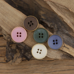 細邊火燒復古白色西服真果實紐扣粉色深綠色休閒西裝毛衣天然扣子