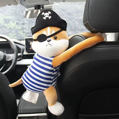 Decoration Hanging Creative Cute Cartoon – Car tissue box/set - tilt-head-pirate-tissue-box