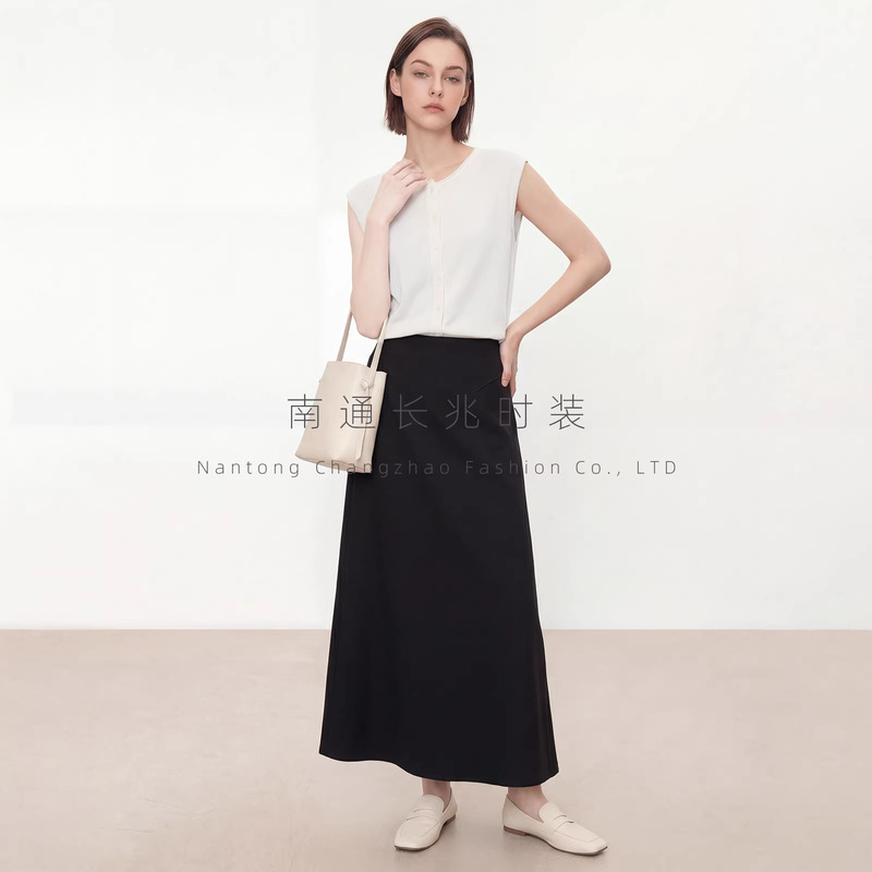 Off-The-Shoulder Lyocell Knit Top for Women, French Style, Slim Fit, Versatile Basic Layering Top, Women's 26S