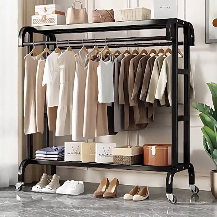 Balcón percha de ropa piso dormitorio hogar frío ropa percha de ropa simple interior edredón artefacto varilla de secado