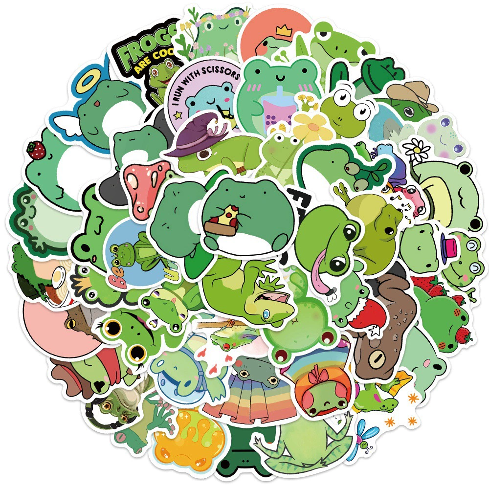 50/2 Мультфильм лягушка граффити наклейки трансграничные горячие продажи багажа ноутбук руководство наклейки водонепроницаемые