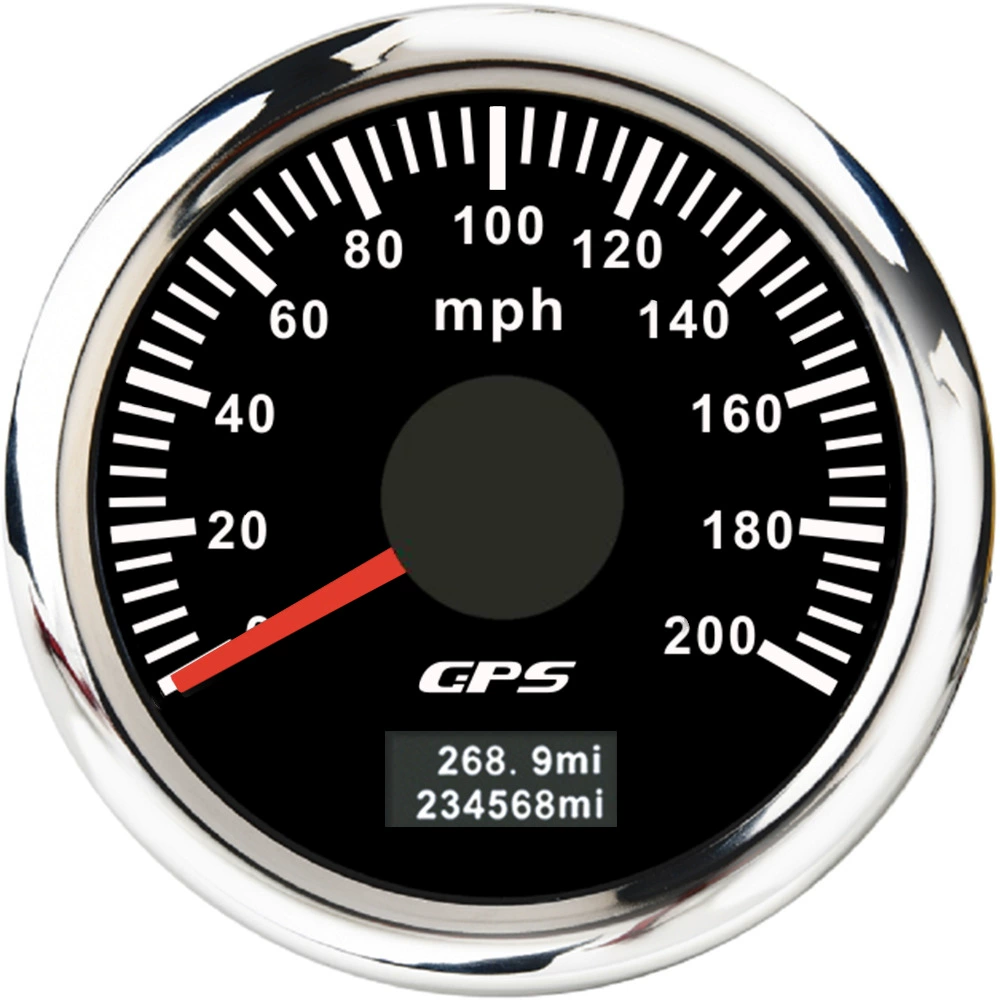 52мм указатель GPS спид терминал Mileter Mileter Mileter 0-30/60/80/120/200MPH Цветная подсветка часы