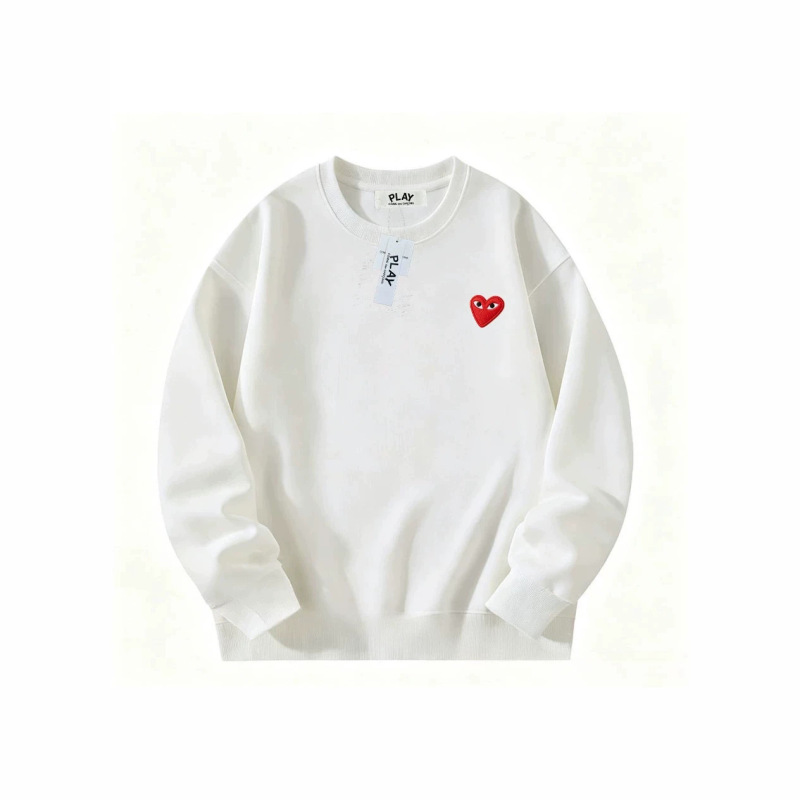 Wholesale Foreign Trade Celebrity-Inspired Trendy Brand Heart Embroidery Short-Sleeve Pure Cotton Red Heart Couple's T-Shirt Long Shirt Sweatshirt Wholesale Foreign Trade Celebrity-Inspired Trendy Brand Heart Embroidery Short-Sleeve Pure Cotton Red Heart Couple's T-Shirt Long Shirt Sweatshirt