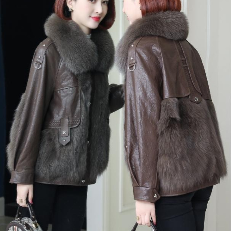 Full-net cheap faux fox fur mink fur fur fur coat women's fur one-piece cotton wheat ear embossed fashion coat Full-net cheap faux fox fur mink fur fur fur coat women's fur one-piece cotton wheat ear embossed fashion coat