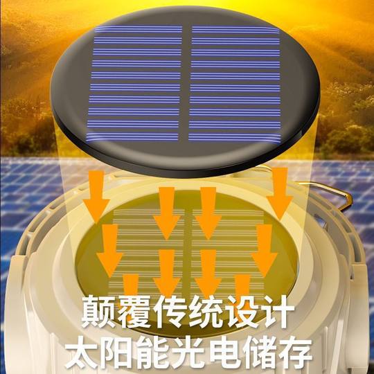 Cross-border dual light source outdoor camping lights emergency outdoor LED solar stall lights digital display rechargeable