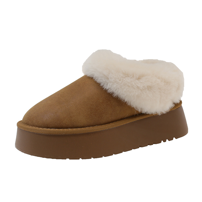 Women's Short, Thick-soled, Warm, Comfortable, Versatile Snow Boots, Winter New Model, With Added Fleece, Non-slip,_voghion.com