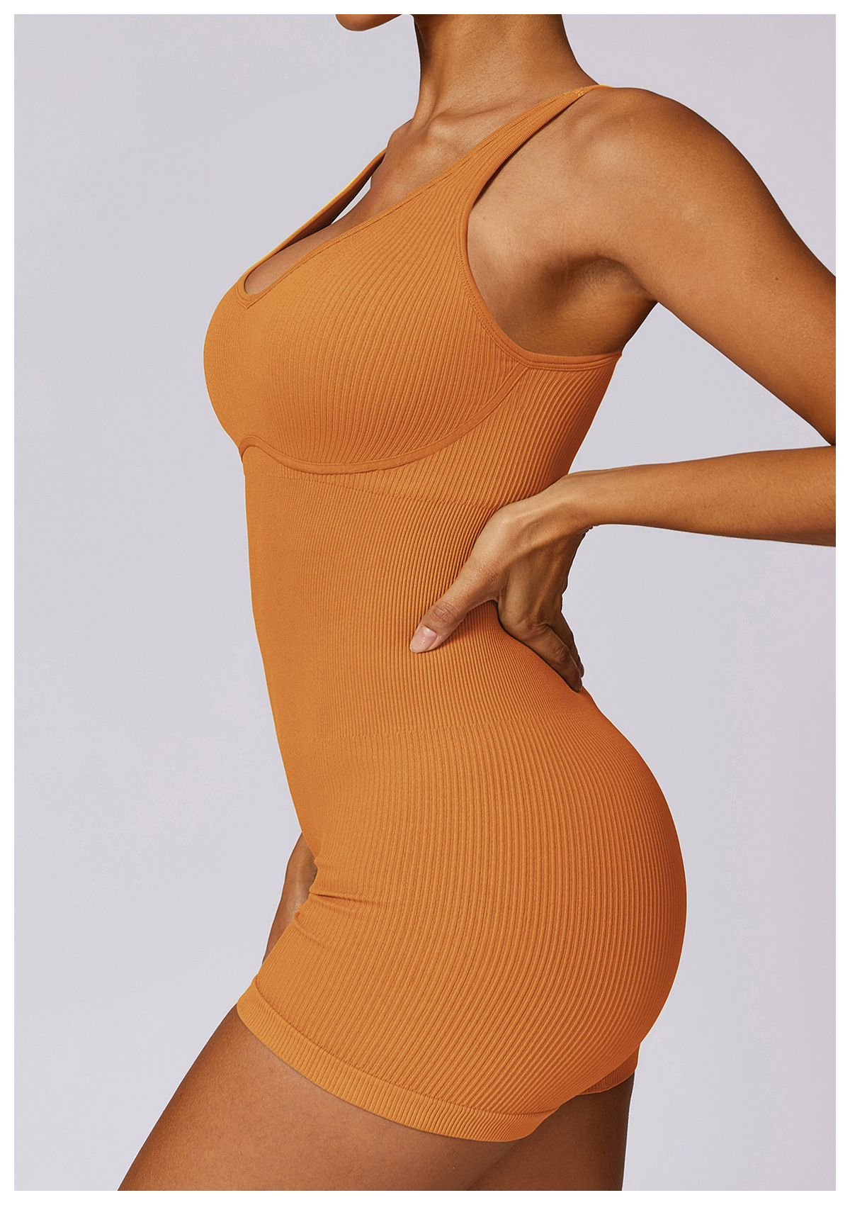 High Strength Beauty Back Seamless Yoga Jumpsuit Thread Elastic Sports Tight Fitness One Piece Women