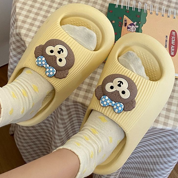 Cute Duffy Bear Explosive Non-slip Thick EVA Slippers Women's Summer Indoor Home Bathroom Lightweight Outer Wear