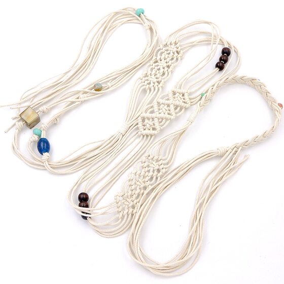 Trendy Woven Belt Chain Versatile Personality Bohemian Style Court Style Ethnic Style Belt Waist Chain Decoration