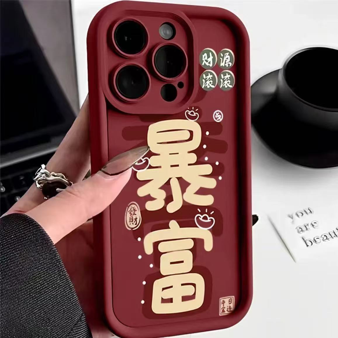 Funda para teléfono iphone16pro para parejas ricas Apple 15 anti-caída 14 año nuevo 13promax nuevo 12x