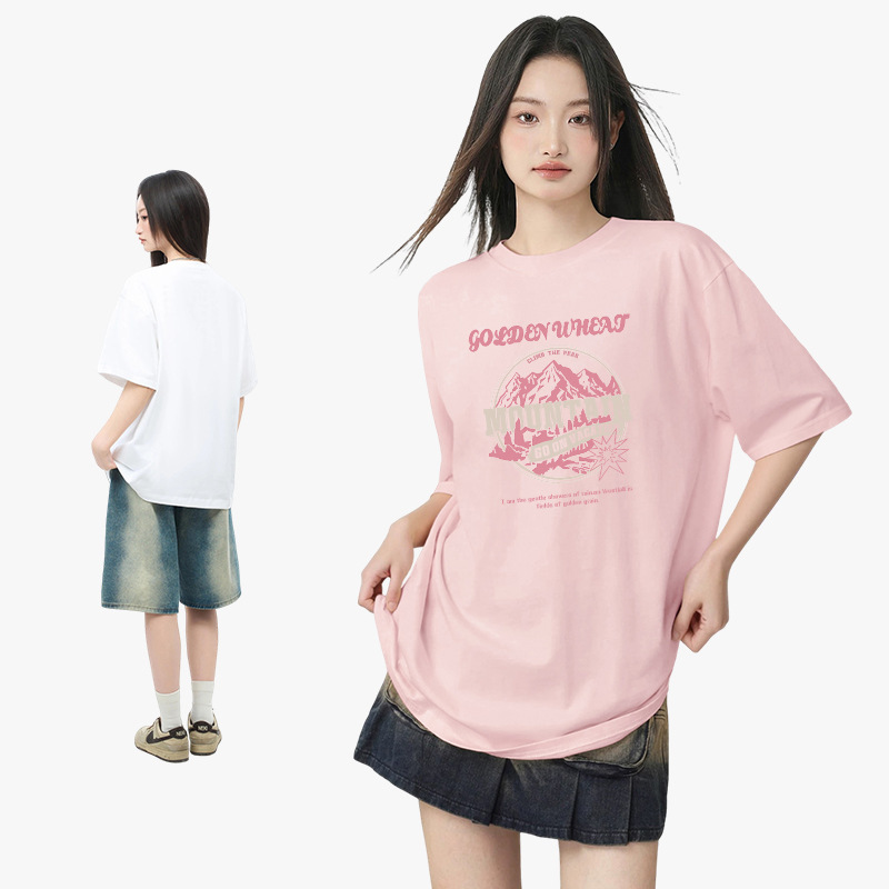 Sweet Cool Style T-Shirt Women's Short-sleeved 2024 Explosive Summer Design Sense Niche American Street Half-sleeved Loose Top Women