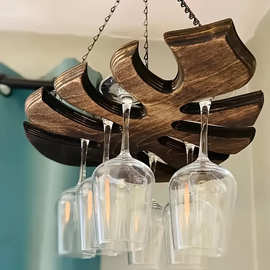 Monstera Wine Rack 龟背叶红酒杯架 龟背叶酒驾 红酒杯吊顶支架