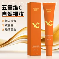 Baishu пятикратный витаминный крем для макияжа с витамином С, 30 г, антипригарная пудра, водостойкий и устойчивый к поту консилер, изолирующее молоко для осветления тона кожи, освежения и увлажнения