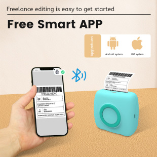 Clothing tag price handheld strip thermal code printer mini label printer cross-border Photo Printer