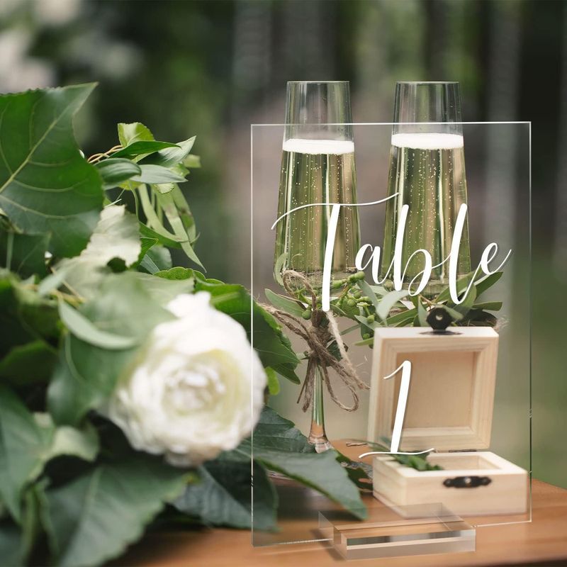 ゴールデン立体新アーチデジタルアクリルテーブルナンバープレート結婚式テーブルナンバープレートテーブルプレートパーソナライズされたシートプレート|undefined