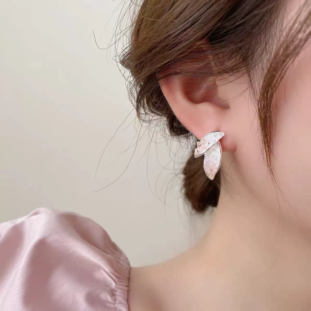 Кристальные серьги, модной дизайна свежие сережки-каблучки, заколки для ушей, стиль высокого качества, без пирсинга ушей