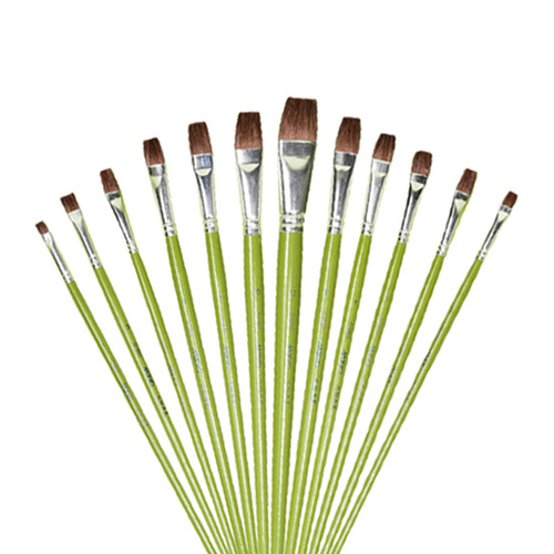 Marley Wolf Mill Water Chalk G1860 Green Rod Gouache Brush Flat Peak Brush Art Gouache Paint Special Brush