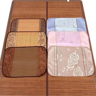 Ice Silk Summer Single Adult Cooling Pillowcase Pillow Cover Bamboo Mat Straw Mat Pillow Core Cover Without Pillow Core Household 45*71