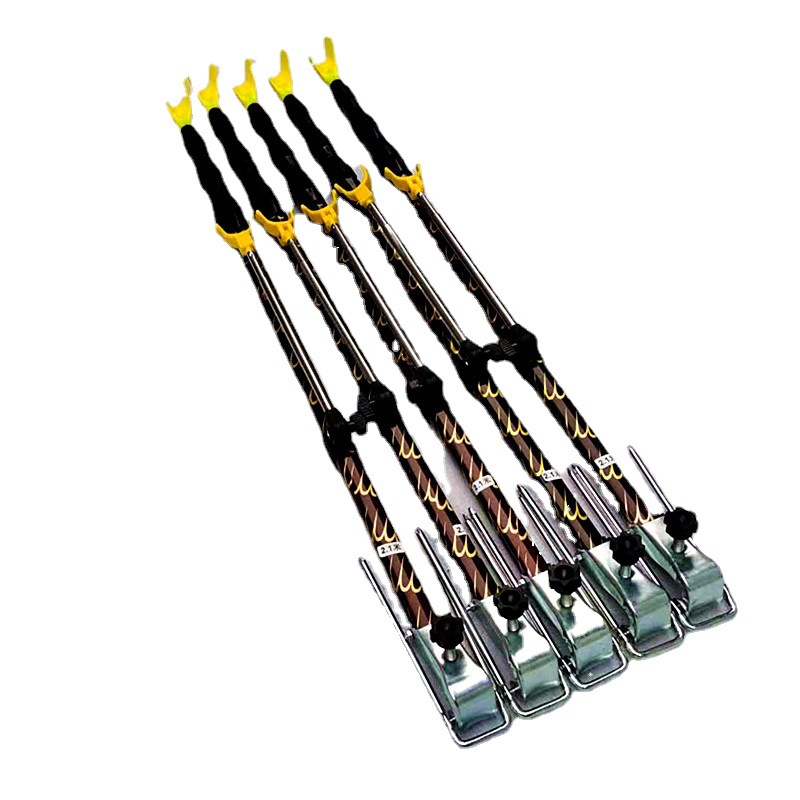 Caña de pescar de aleación de aluminio, mango telescópico de tres secciones, caña de posicionamiento extensible, caña de red de pesca de aleación de aluminio.
