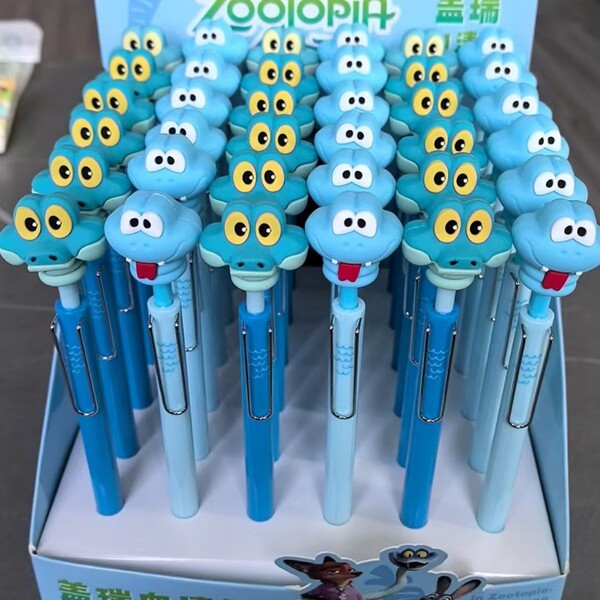 cartoon quick dry rollerball pen with animals for students