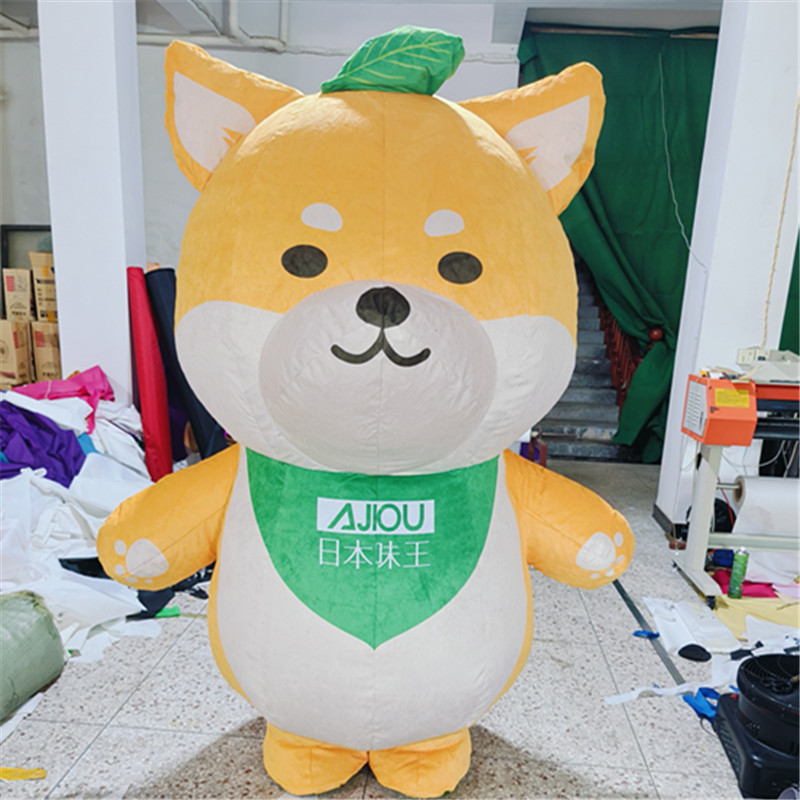 充气卡通毛绒气模玩偶广告吉祥物户外行走充气模型形象人偶服