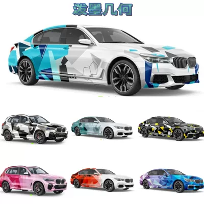 Automotive Film — Mecha Anime Car Film - pvc-sole-splatter-ink-geometric-custom-painted-color-change