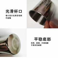 批發304不鏽鋼小杯子迷你小酒杯口杯單層留樣杯無手柄小號水杯直