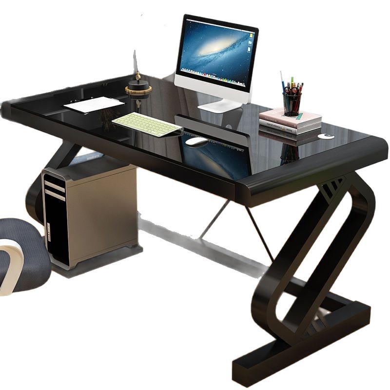 Mesa de computadora de vidrio temperado simple mesa de estudio mesa de escritorio de computadora simple y moderna mesa económica image 6