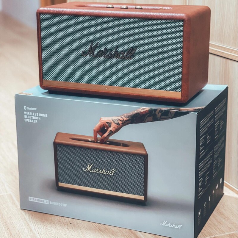 BluetoothスピーカーMARSHALL Stanmore II欧版無線bluetooth木製レトロ音響高低音|undefined
