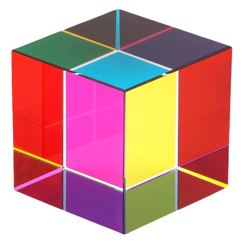 Color cubo de cristal decoración modelo decoración de la habitación color cubo de cristal artesanía muebles decoración Prisma