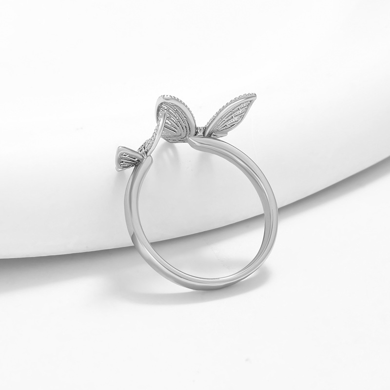 Xuping joyería nueva aleación dorada de encaje mariposa anillo de nicho ligero de lujo abierto anillo índice