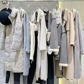 知彩品牌撤柜系列货24冬大牌欧韩风优雅羽绒服大衣等品牌走份尾货