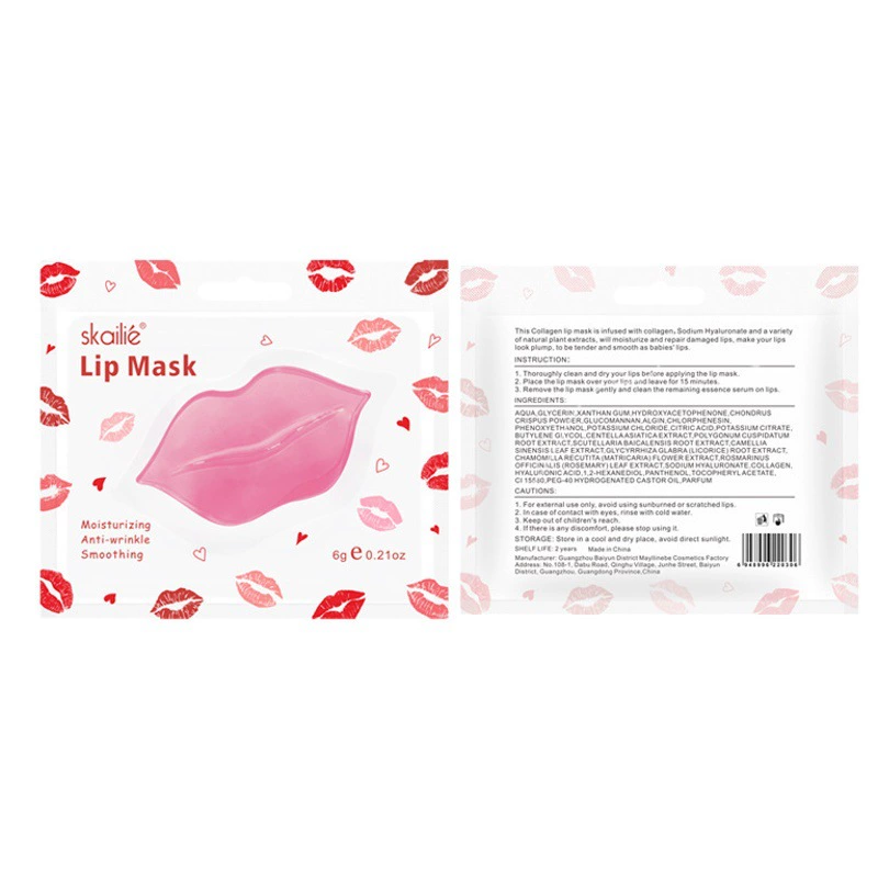Трансграничная кристаллическая коллагеновая маска для губ патч увлажняющая выцветание линий губ маска для губ Уход Желейная маска для губ