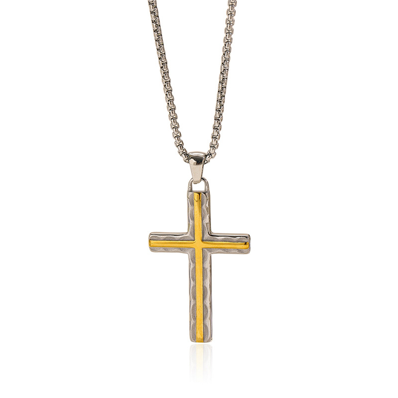18g Weight Lobster Trigger Clasp Closure Clasp Closure Type 304 Stainless Steel Pendant Material Pendant Necklace Classification 304 Stainless Steel Chain Material box chain, Twisted Rope Chain Chain Type 1 Piece Quantity Casual, Daily Occasion 304 Stainless Steel Material Cross Pattern All Seasons Season Women's Gender Mixed Metal, Plating Design Elegant, Vintage Style Style Wholesale Jewelry Elegant Vintage Style Cross 304 Stainless Steel Mixed Metal Plating Box Chain Twisted Rope Chain Pendant Necklace 7