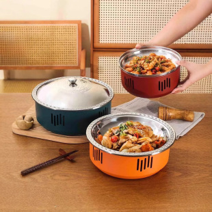 Round Alcohol Stove Small Hot Pot Commercial Restaurant Dry Pot Tea Stove Restaurant Alcohol Heating Base Drawer Type Alcohol Stove