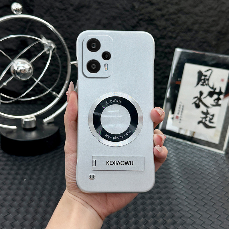 适用于红米note12turbo超薄无边框实用防摔保护套带支架高级感手|undefined