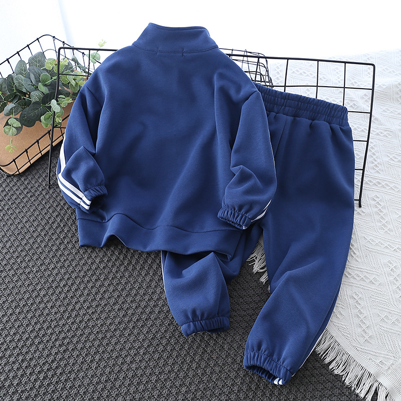 Set sportivo per bambini 2023 Autunno edizione coreana Maglione casual Uniforme di classe semplificata per la scuola di moda per ragazzi_voghion.com