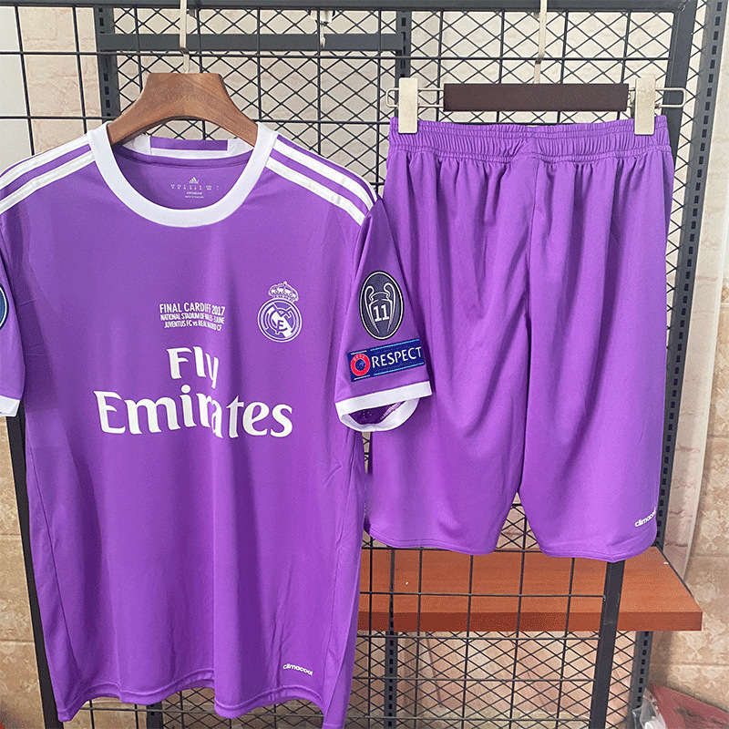 1617 Real Madrid Away Long-Sleeved Suit Jersey No. 7 Ronaldo Football Shirt