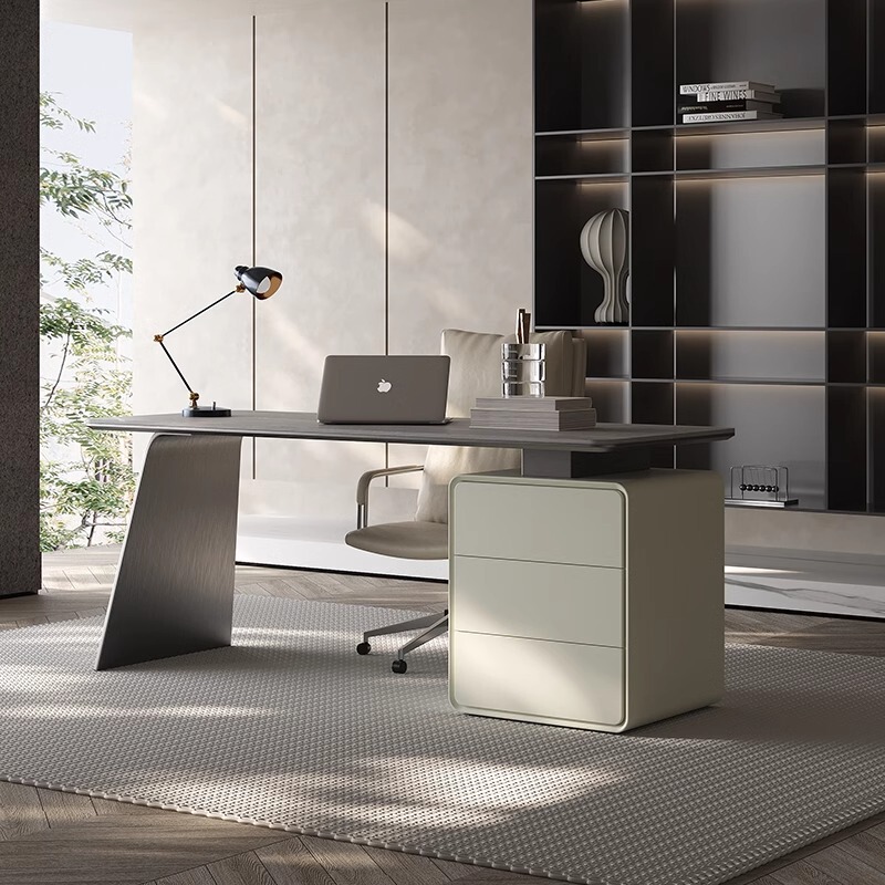 Light Luxury Slate Desk Italian Minimalist Home Computer Desk High-End Writing Desk Post-Modern High-End Study Desk