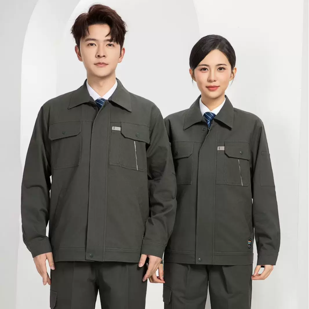 春秋款纯棉加厚工作服套装电焊工劳保服耐磨耐脏工装劳保服批发