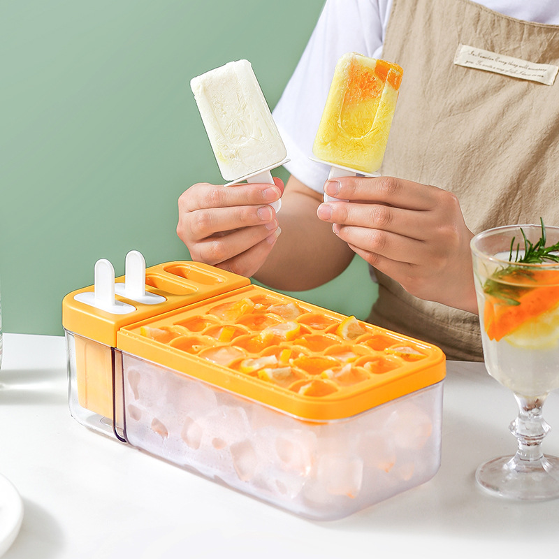 New cross border ABS Ice cream Ice Cube Ice storage box multi-function Region capacity DIY Ice cream mold