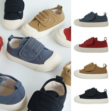 2025新款春夏季魔术贴儿童帆布鞋宝宝女孩宽脚幼儿园防滑童鞋男孩