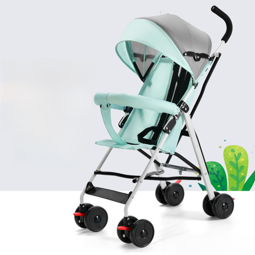 Wholesale foldable lightweight baby stroller with reclining function, portable for infants and toddlers, one-piece dropshipping stroller