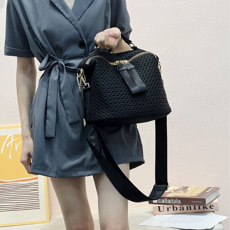 Cross-border exclusive women's bag, fashionable mesh handbag, Korean style casual versatile simple crossbody shoulder bag Cross-border exclusive women's bag, fashionable mesh handbag, Korean style casual versatile simple crossbody shoulder bag