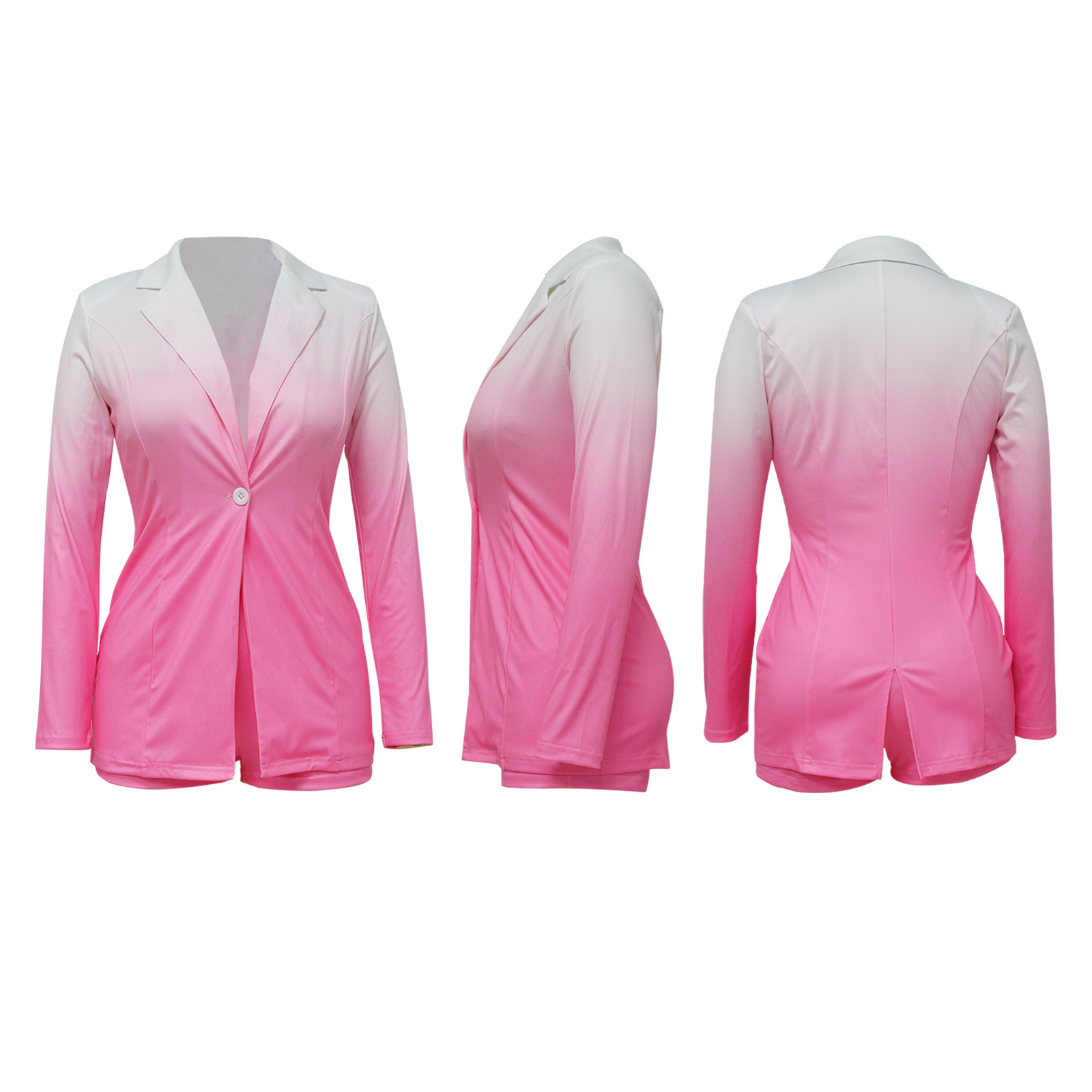 GraceChic GraceChic K10562 Exclusive For European And American Cross-Border New Style Green Fruit Collar Suit Long Sleeve Shorts_voghion.com