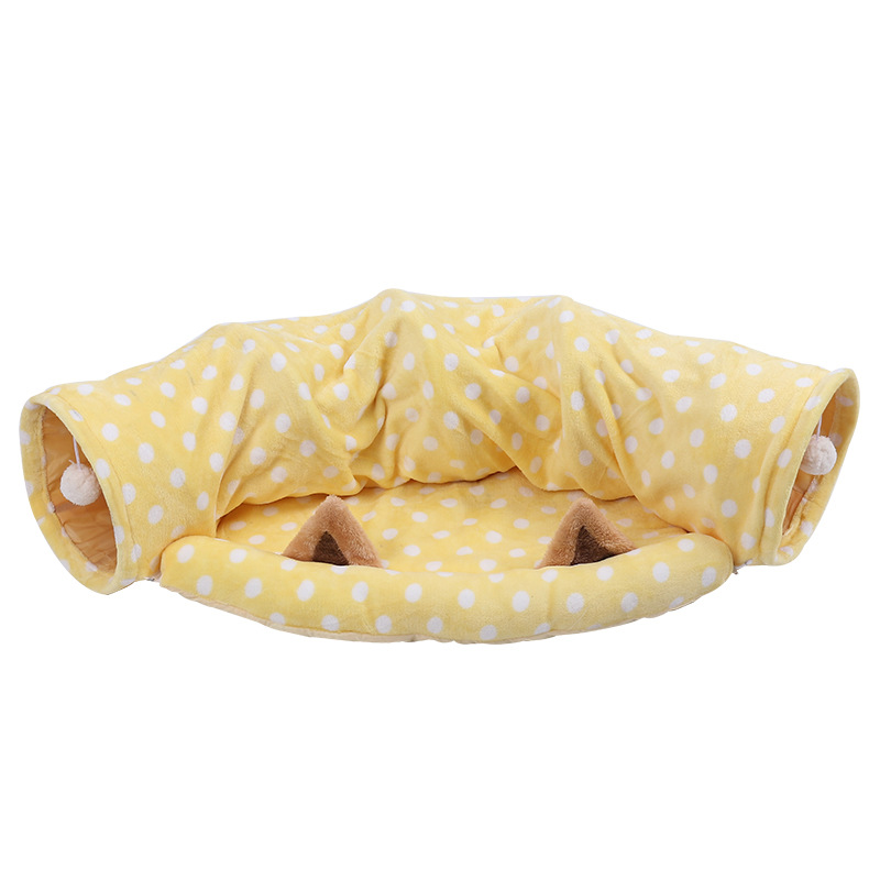 Suministros para mascotas Amazon nuevo anillo de papel semicírculo gato túnel nido resistente a los arañazos plegable auto-Hi gato Túnel de juguete